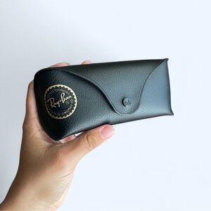 Ray-Ban ✧ Black Leather Sunglasses Case EUC